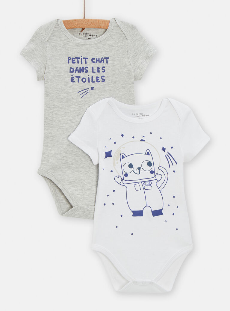 Lot de 2 body imprimés pour bébé garçon