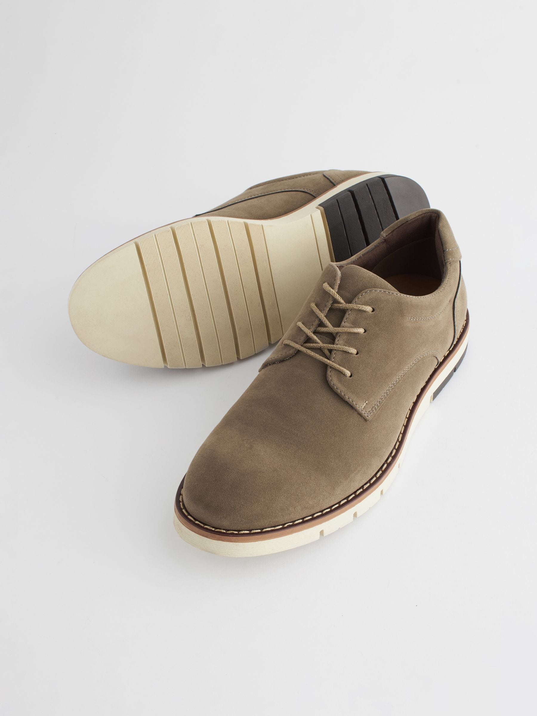 Taupe bruin - Sportschoenen met sleehak