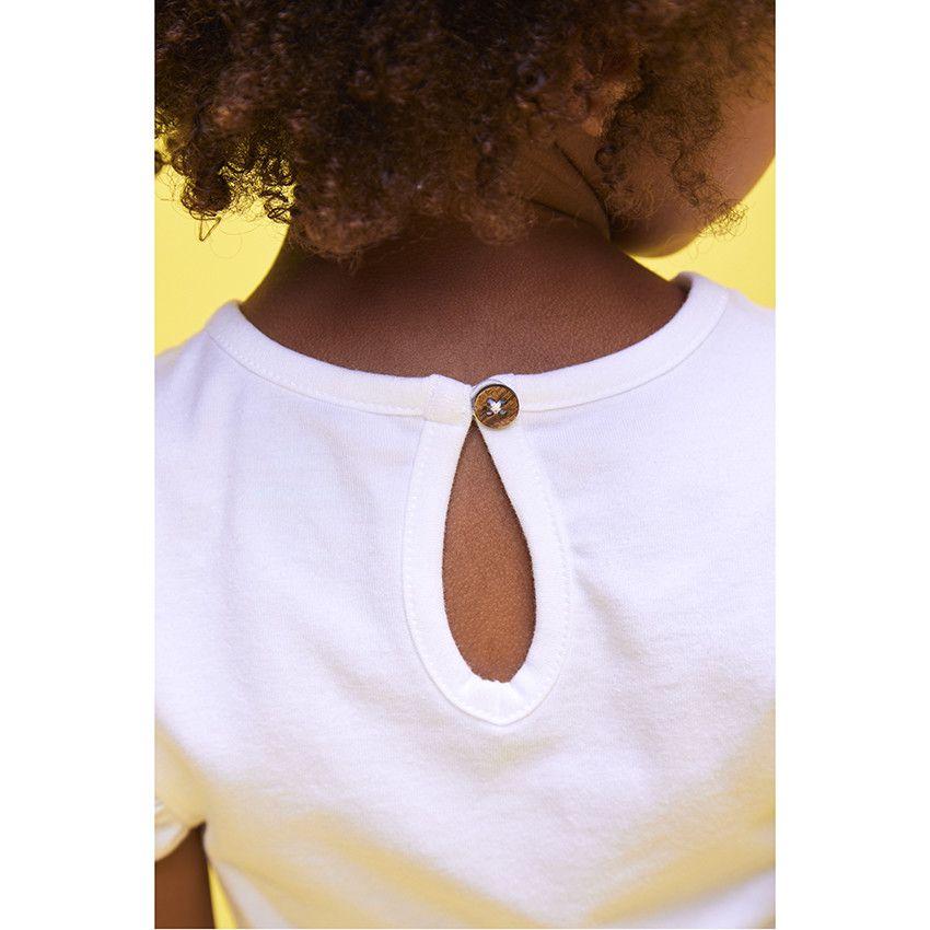 T-shirt manches courtes print Le Roi Lion Disney pour bébé fille - Blanc