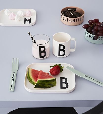 Design Letters Schüssel - 3er-Pack - Grün/Weiß/Grau m. Buchstabe