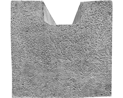 Standaard eindpaal, enkelzijdig, 231/290 x 11 x 11 cm, grijs