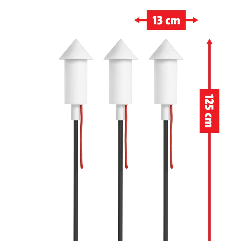 Fatboy Prêt a Racket vuurpijl sokkellamp LED oplaadbaar set van 3