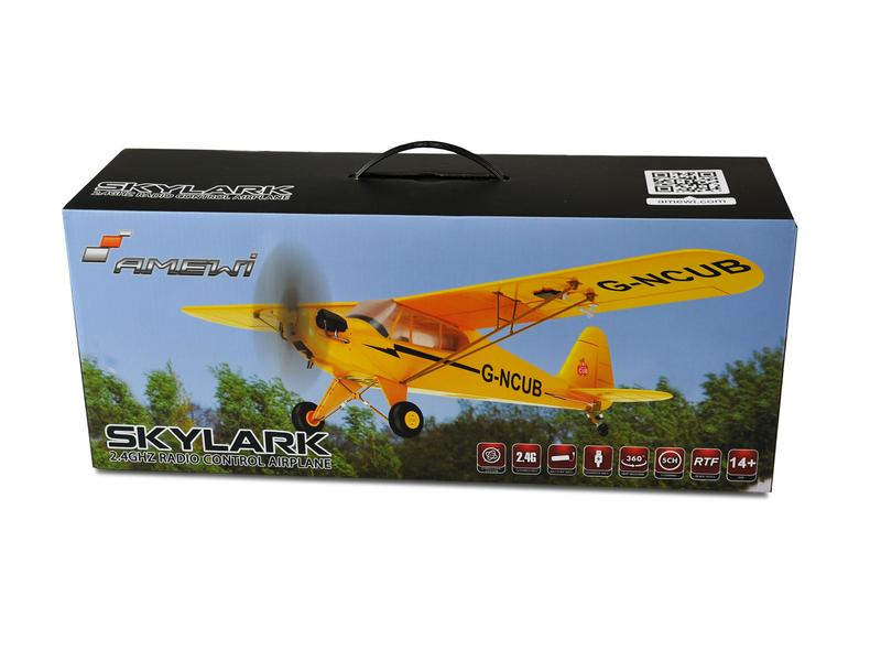 Amewi Flugzeug Skylark RTF, Gyro Piper Nachbildung mit Brushlessmotor und 6-Achs Gyro