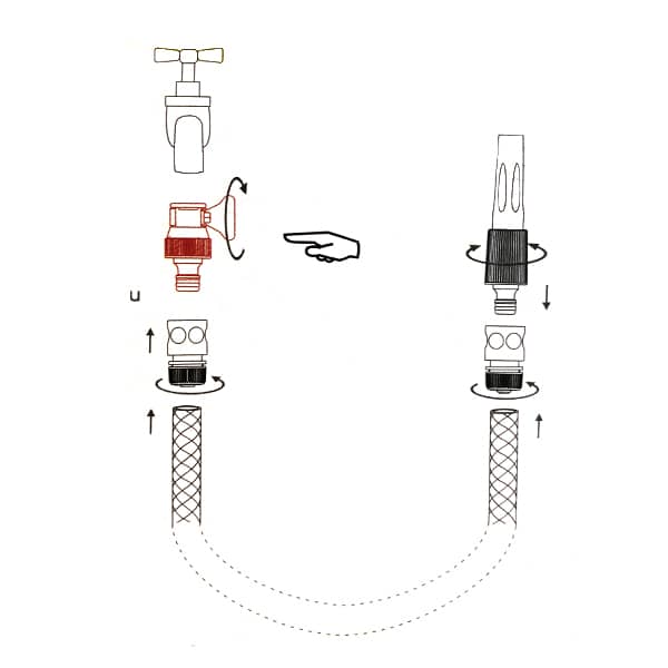 Raccord universel eau 6,3 à 13,6 mm