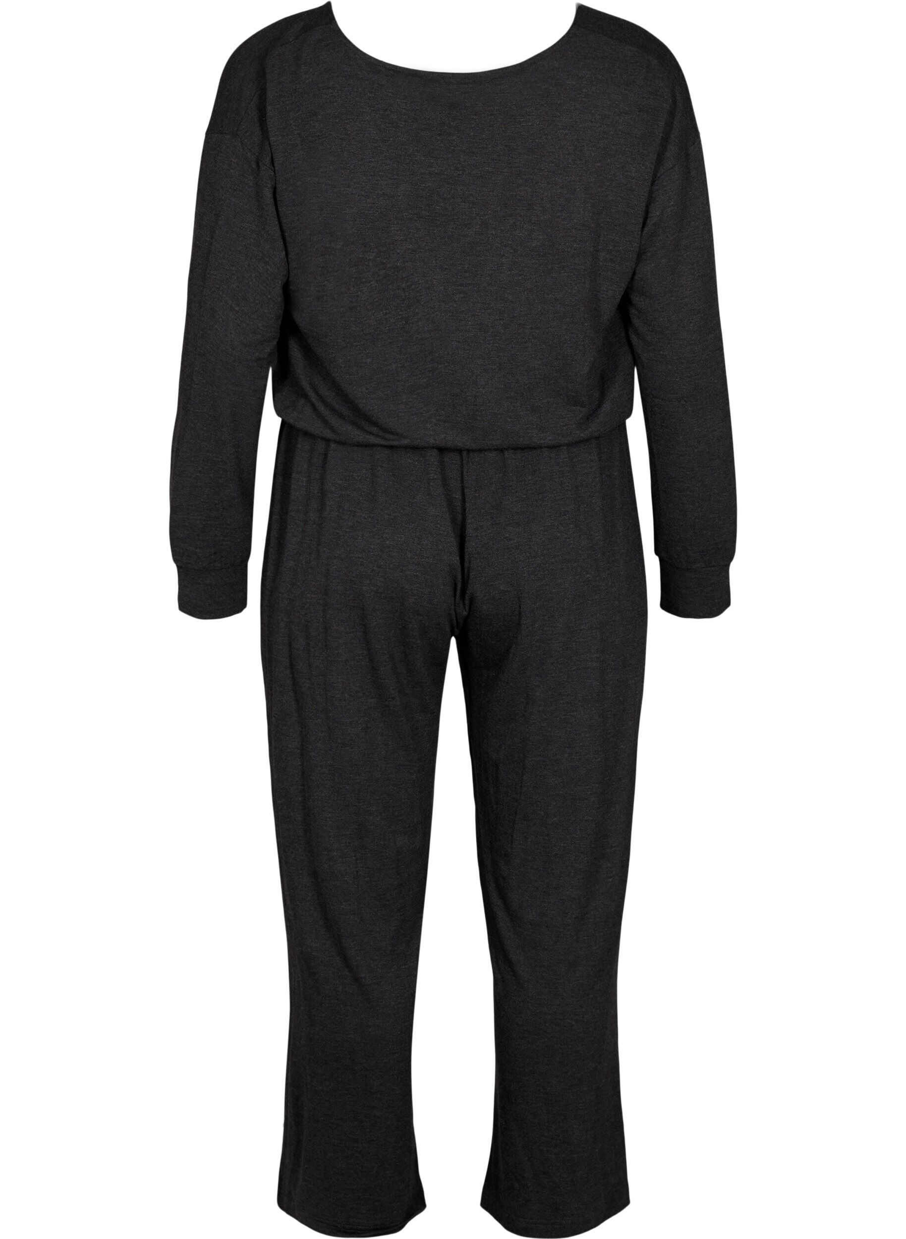 Jumpsuit med wrap og bindebånd
