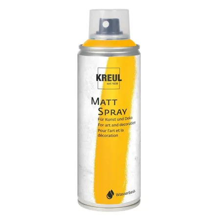 KREUL Metallic Spray hochpigmentiert und wasserfest für Innen und Außen, 200 ml, gold