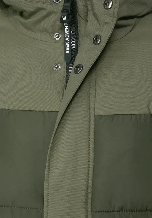 Longjacke mit 2-Wege Zipper - forest green