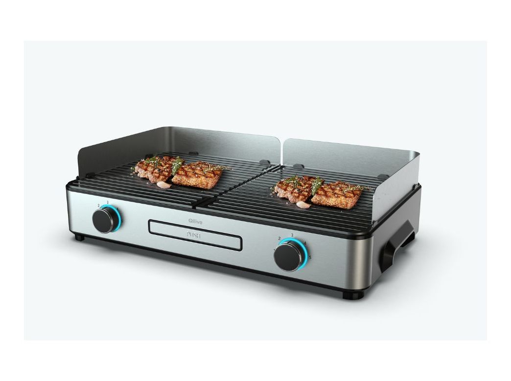 GRELHADOR PRANCHA QILIVE Q.5965 REVERSÍVEL