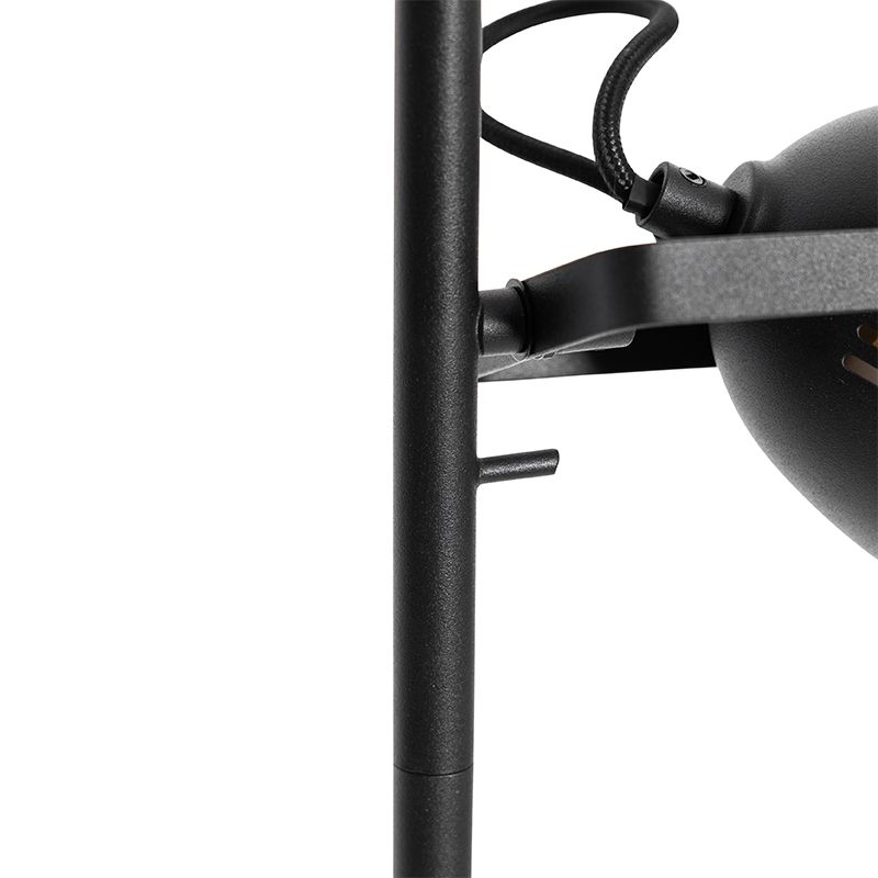Industriële vloerlamp zwart 2-lichts - Emado