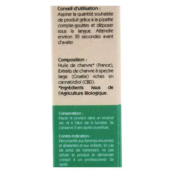 Haut-Ségala Huile CBD 8% Spectre Large 15ml