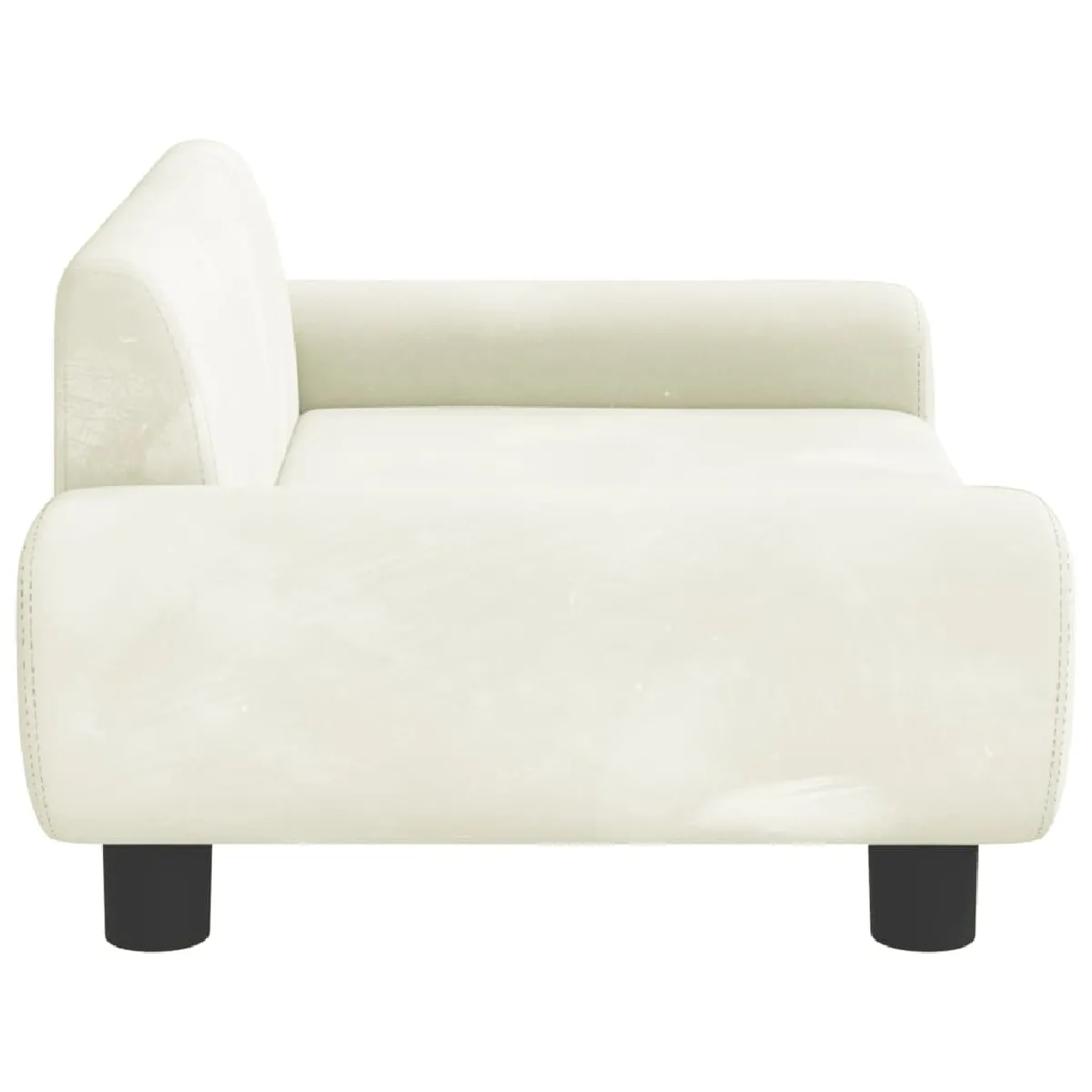 vidaXL Canapé Enfant Velours - Crème