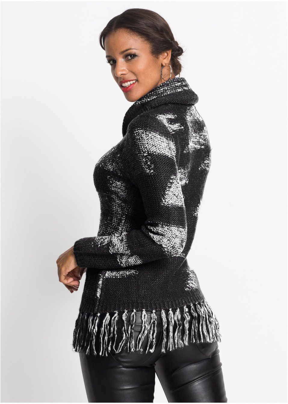 Pull en maille avec franges