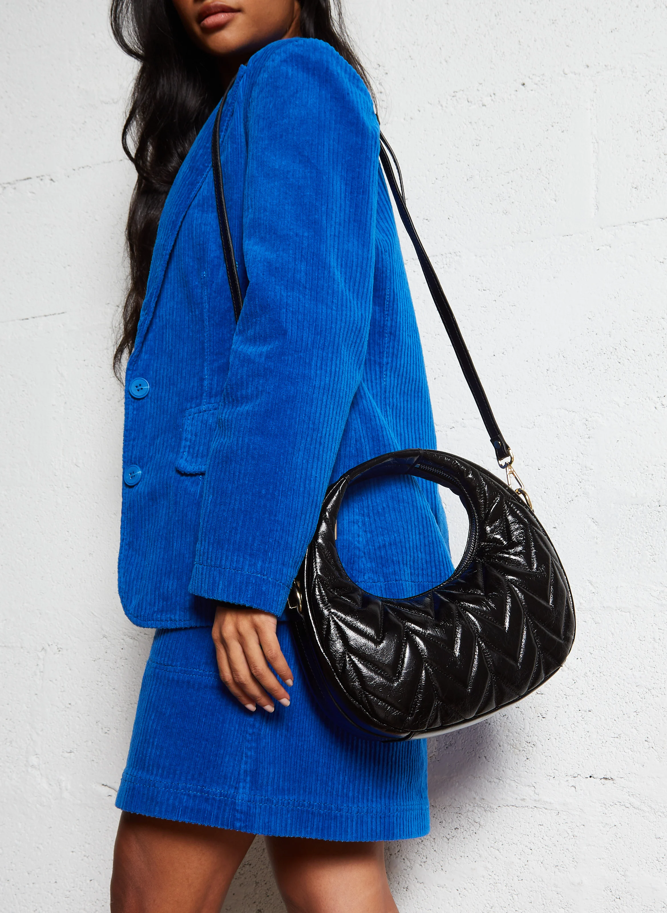 ELISABETH - Sac à main en cuir matelassé | Noir