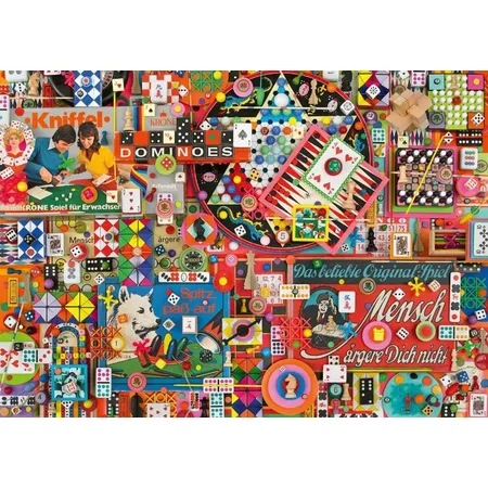 Schmidt Spiele Puzzle - Shelley Davies Vintage Gesellschaftsspiele, 1000 Teile