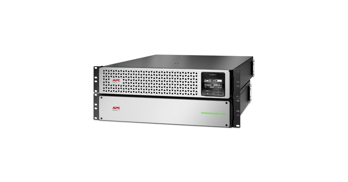 APCSmart-UPS Li-Ion SRTL1500RM4UXLI Noodstroomvoeding ups  (Zwart/zilver, 1500VA, 8x C13, USB, Rack/tower convertible, long runtime)