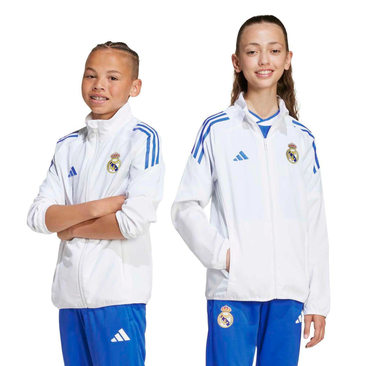 Casaco adidas Press/Travel Real Madrid 2025-2026 Criança