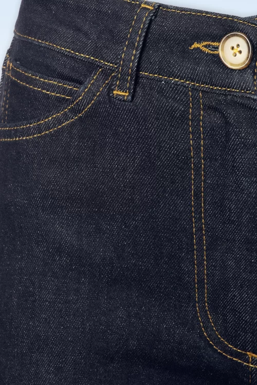 King Louie Paige Walker denim broek in indigoblauw