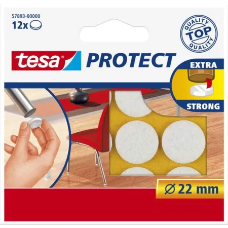 tesa Filzgleiter Protect Durchmesser 22mm rund weiß