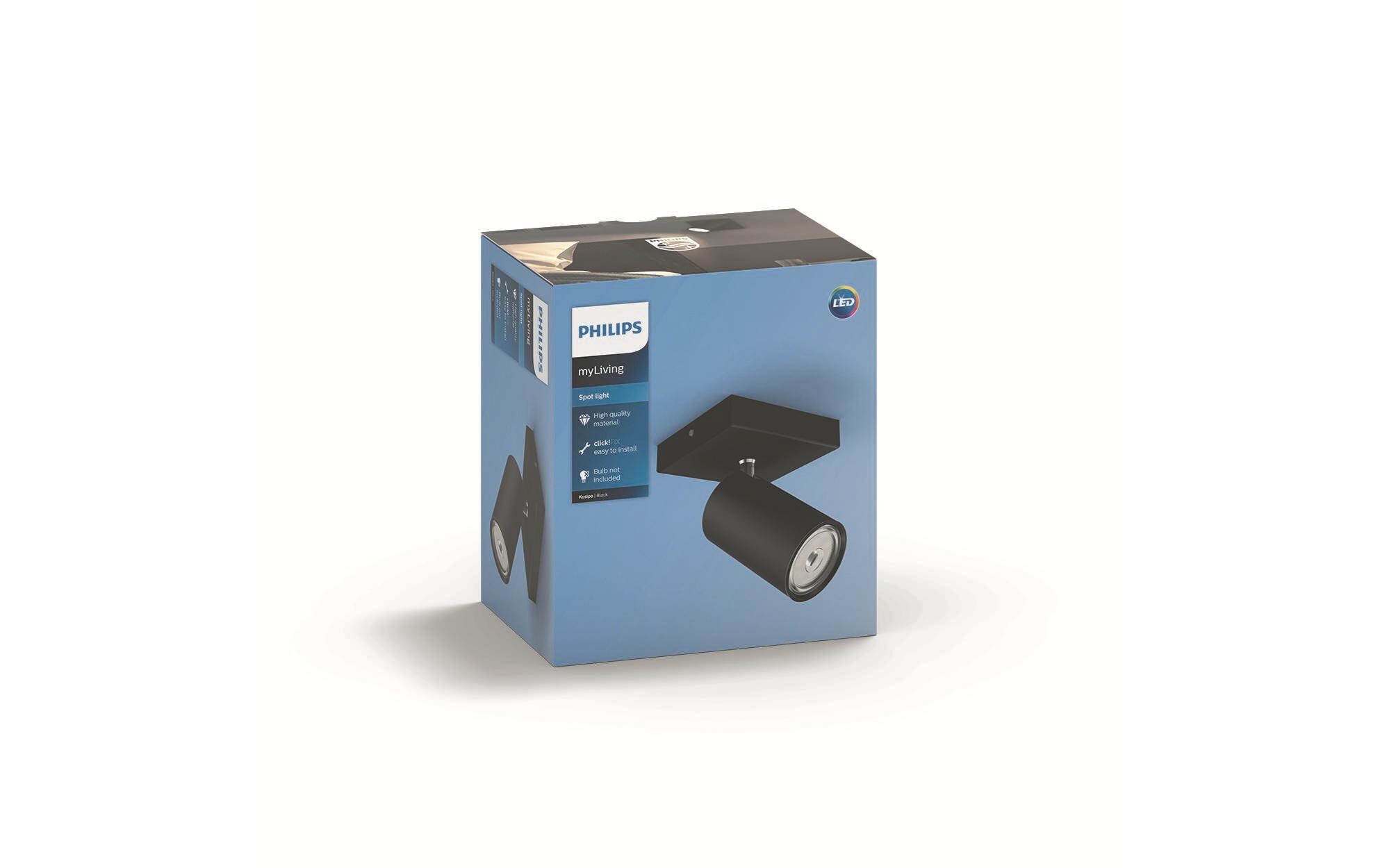 Aufbauspot Kosipo GU10, 5.5W, SchwarzMyLiving Aufbauleuchte mit beweglichem Leuchtenkopf