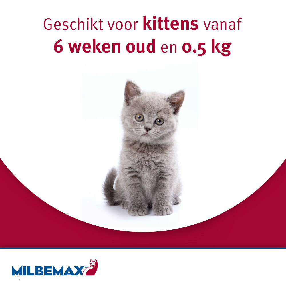 Milbemax Ontworming Tabletten Kat/Kitten 0,5 - 2 kg2 tabletten