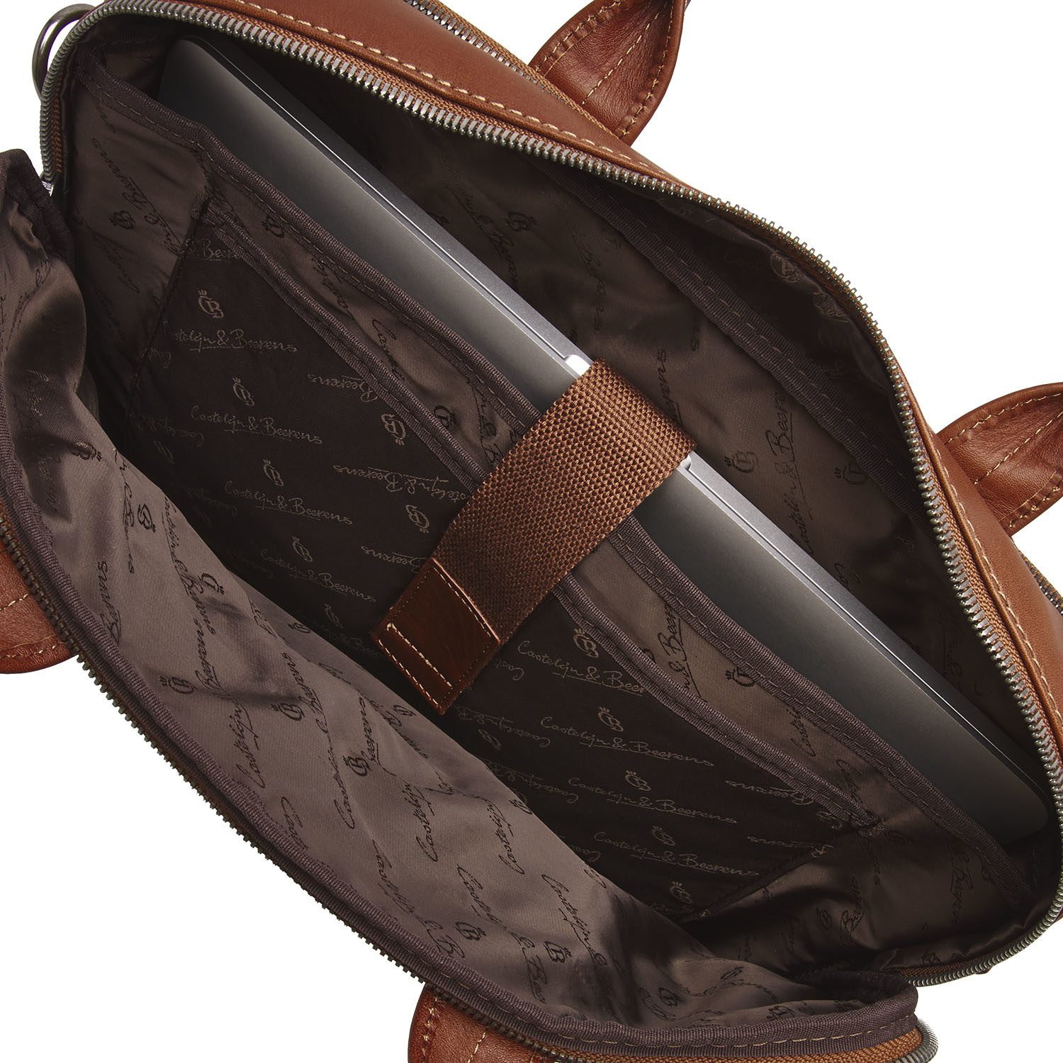 Castelijn & Beerens Firenze Laptoptas 15,6 inch + Tablet RFID Cognac