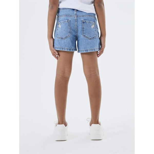 Køb Name it Medium Blue Denim Bella Denim Shorts Noos