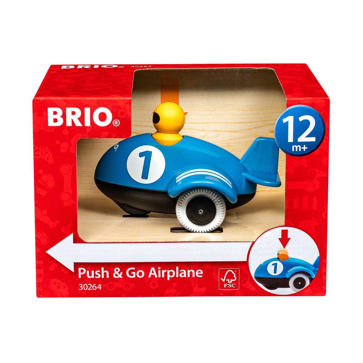BRIO Spiel Push & Go Flugzeug