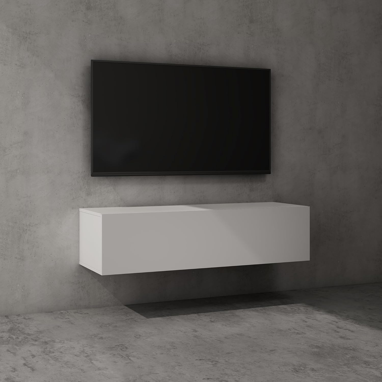 doporro TV Lowboard hängend Fernsehschrank Wohnzimmer | TV-Schrank hängend Fernsehtisch Hängeschrank 120cm Fernsehschrank02