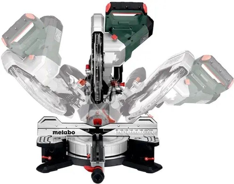 Metabo Afkortzaag KGS 305 met trekfunctie  nieuwste model + KSU 251 onderstel 691215000