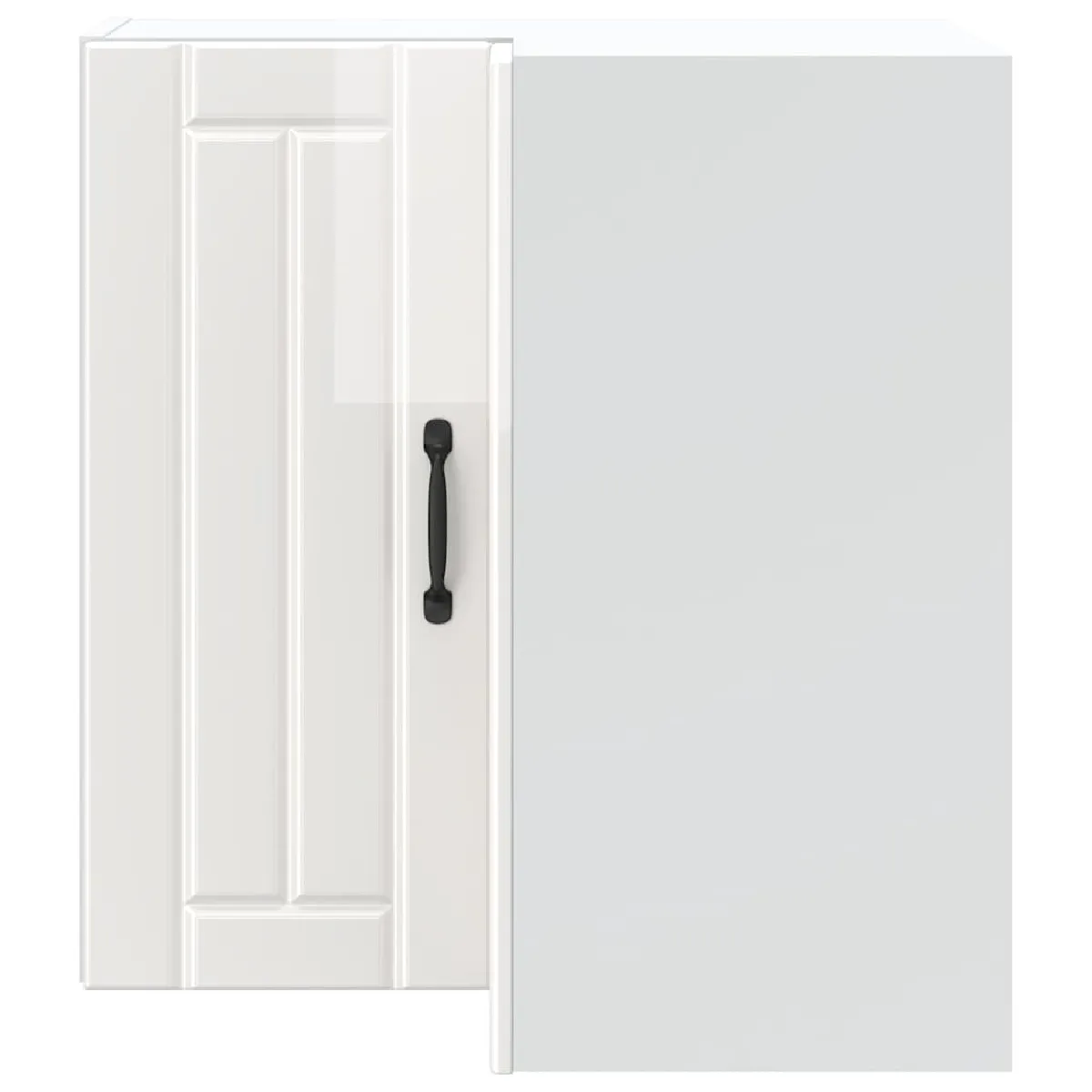 vidaXL Armoire murale d'angle Lucca Blanc Brillant