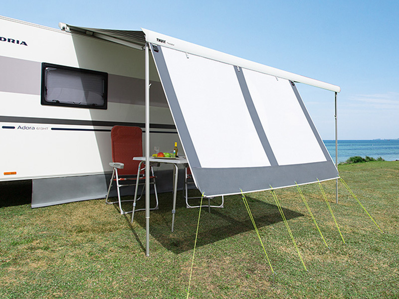 DWT Happy Sun voorwand 430cm witte luifel voorwand