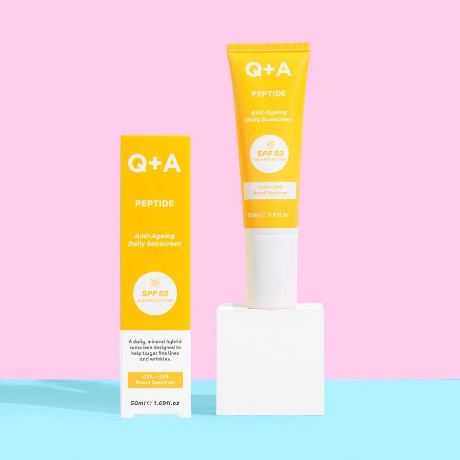 Q+A Peptide Renewing Face Sunscreen SPF50 50ml