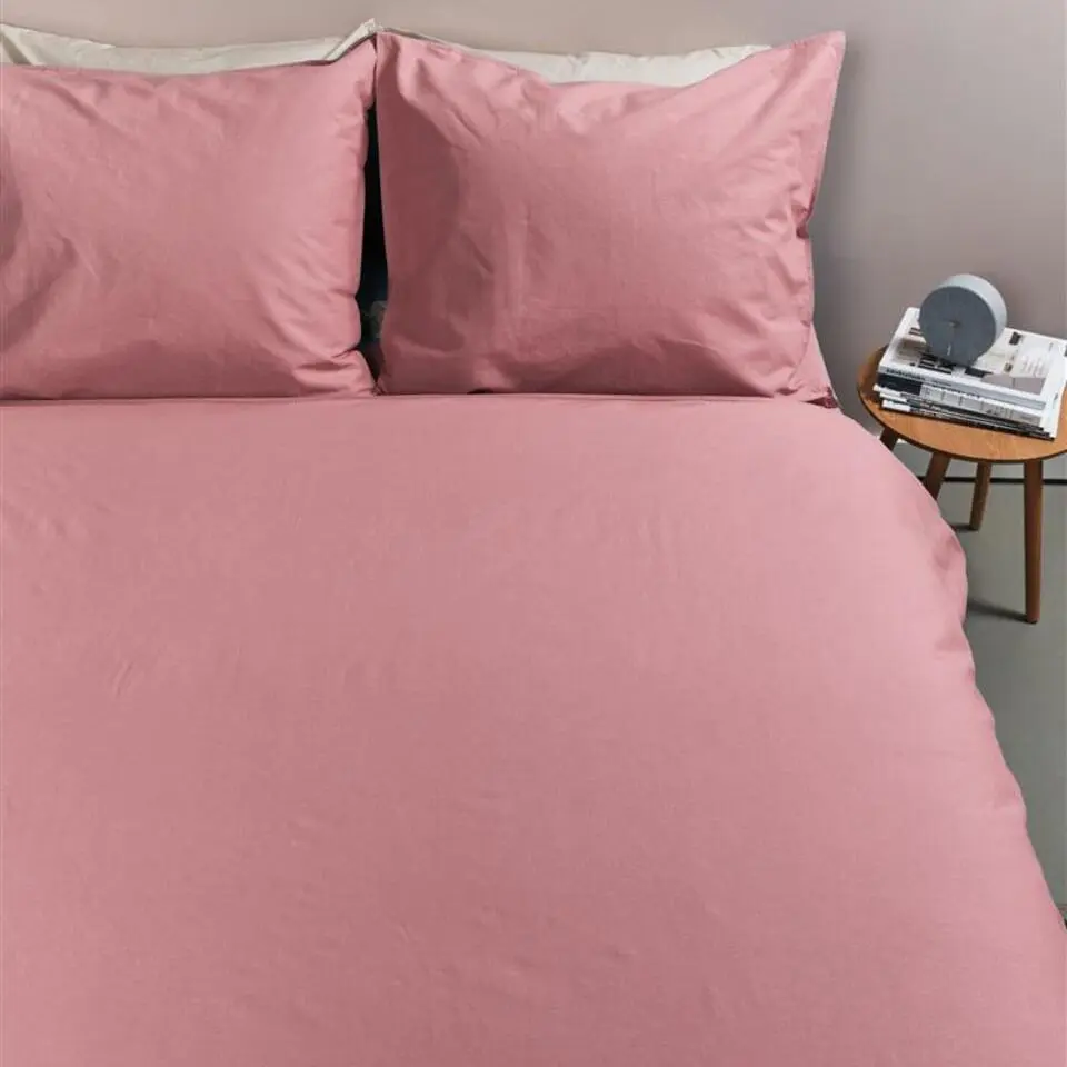 Ambiante Cotton Uni dekbedovertrek - 200x200/220 - Roze