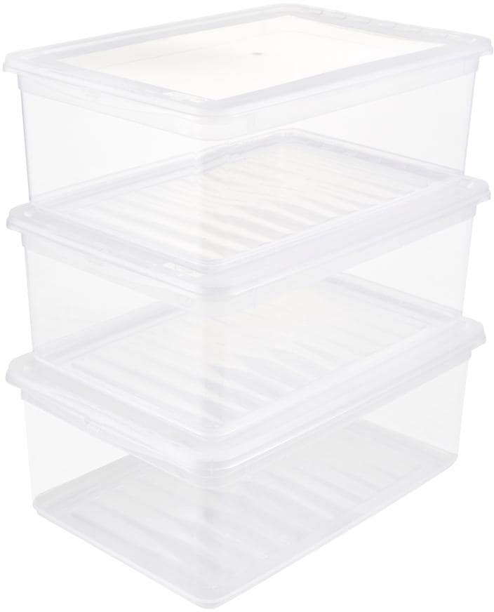 keeeper Aufbewahrungsbox »bea, clearbox mit Air Control-System« 3 x 11 l, stapelbar, 39 x 26,5 x14 cm