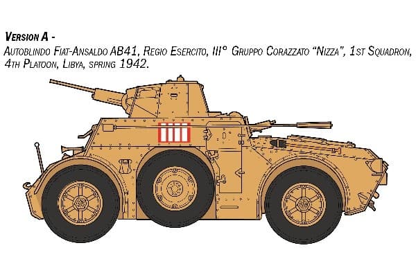 Italeri 1:35 AB 41 med Bersaglieri italiensk infanteri