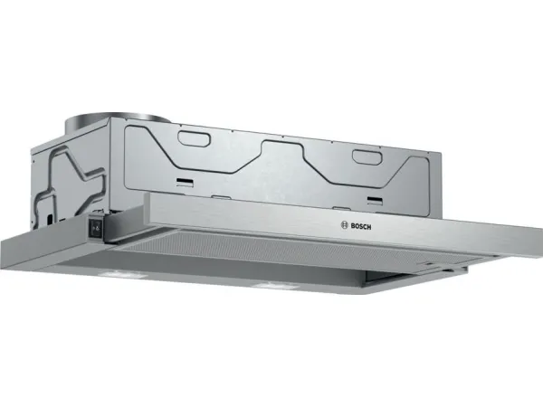 Bosch Serie | 2 DFM064W54 - Hætte - teleskopisk - Niche - bredde: 52.6 cm - dybde: 29 cm - udtrækning og recirkulation (-) - med intern motor - metalsølv