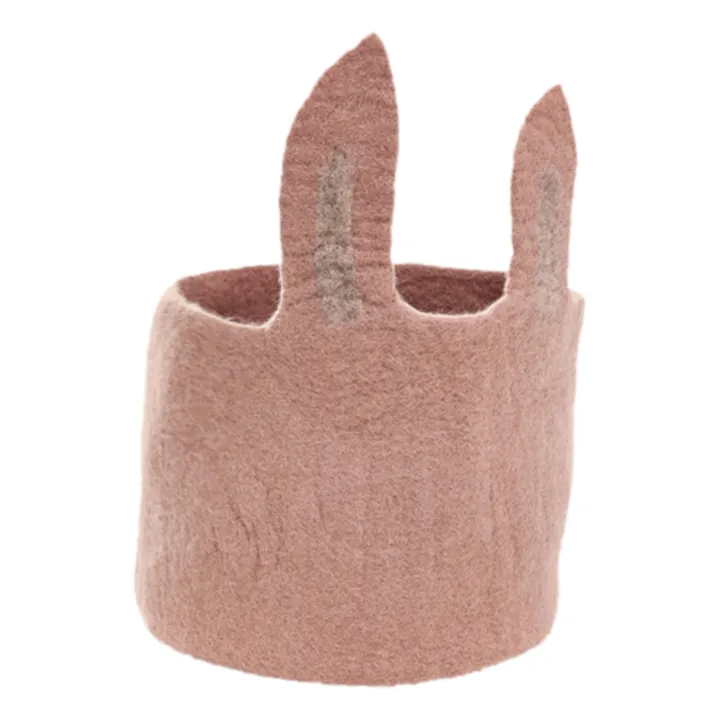 Muskhane Corbeille Pasu Lapin en feutre | Rose
