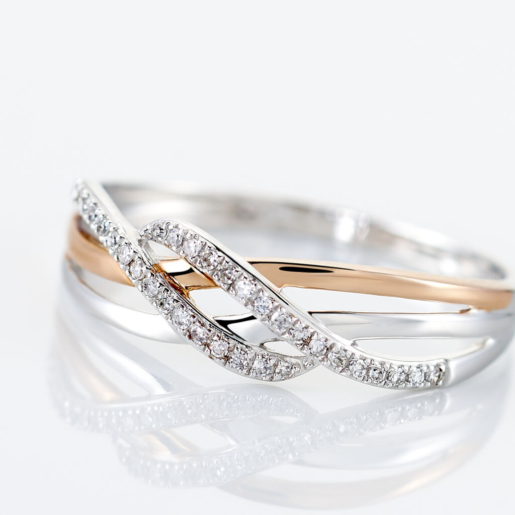 Bague Zinna Or Bicolore Diamant