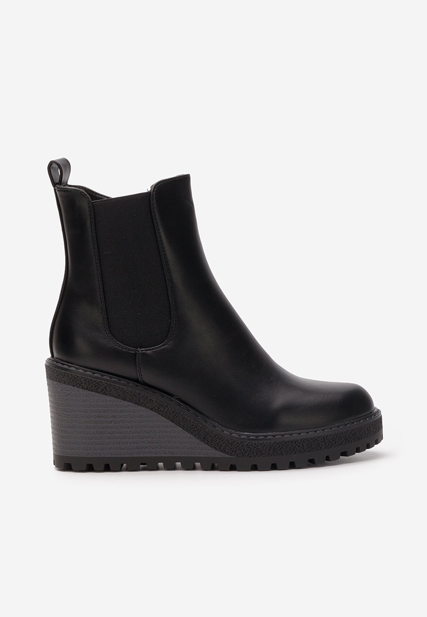 Bottines compensées noires Aleisa