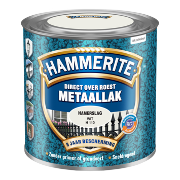 Hammerite Direct over Roest metaallak hamerslag wit 250 ml