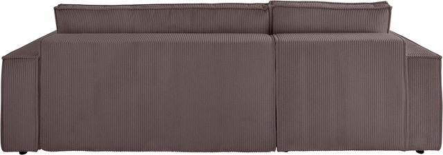 GOODproduct Ecksofa »CASSI, 241cm, L-Form, Schlafsofa, Bettkasten, Boxspringfederung, Cord« Schlaffunktion (133/200) ,Bettkasten, Recamiere links/rechts, Cord
