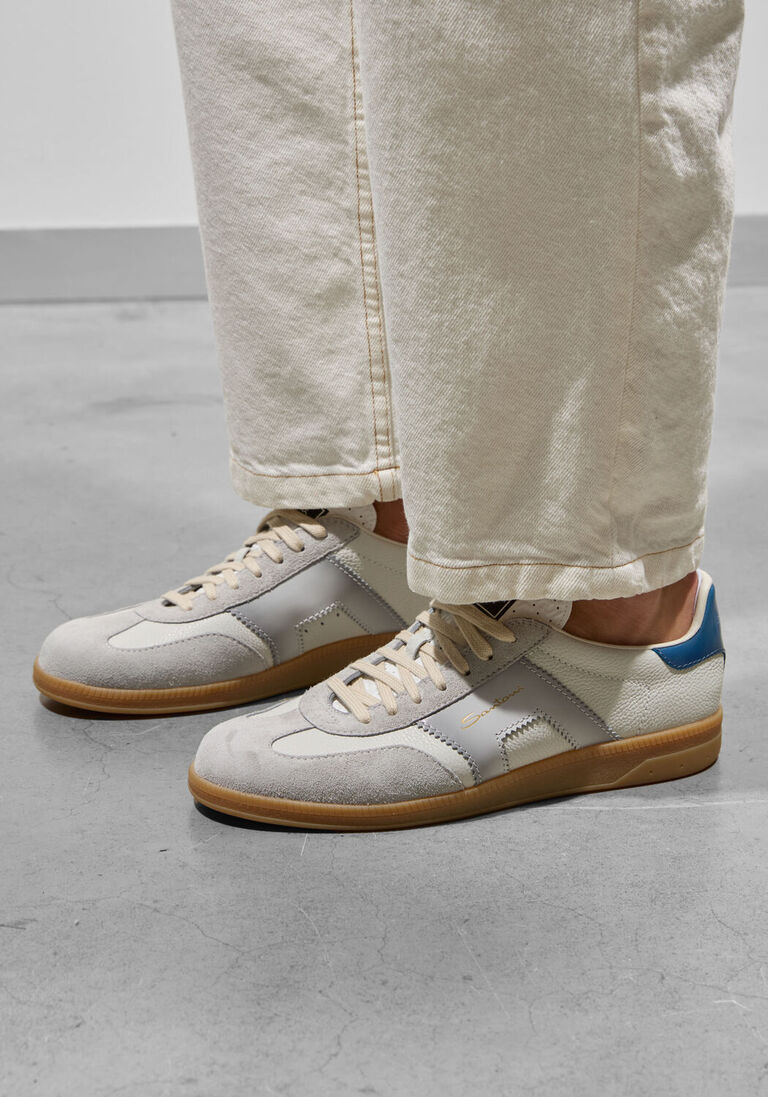 witte santoni lage sneakers dbs olympic
