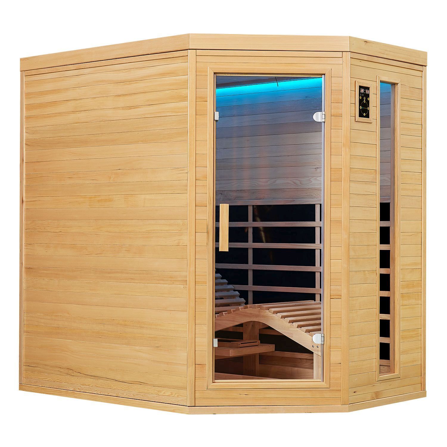 Artsauna Infrarotkabine Wärmekabine Esbjerg mit Triplex-Heizsystem & Hemlockholz