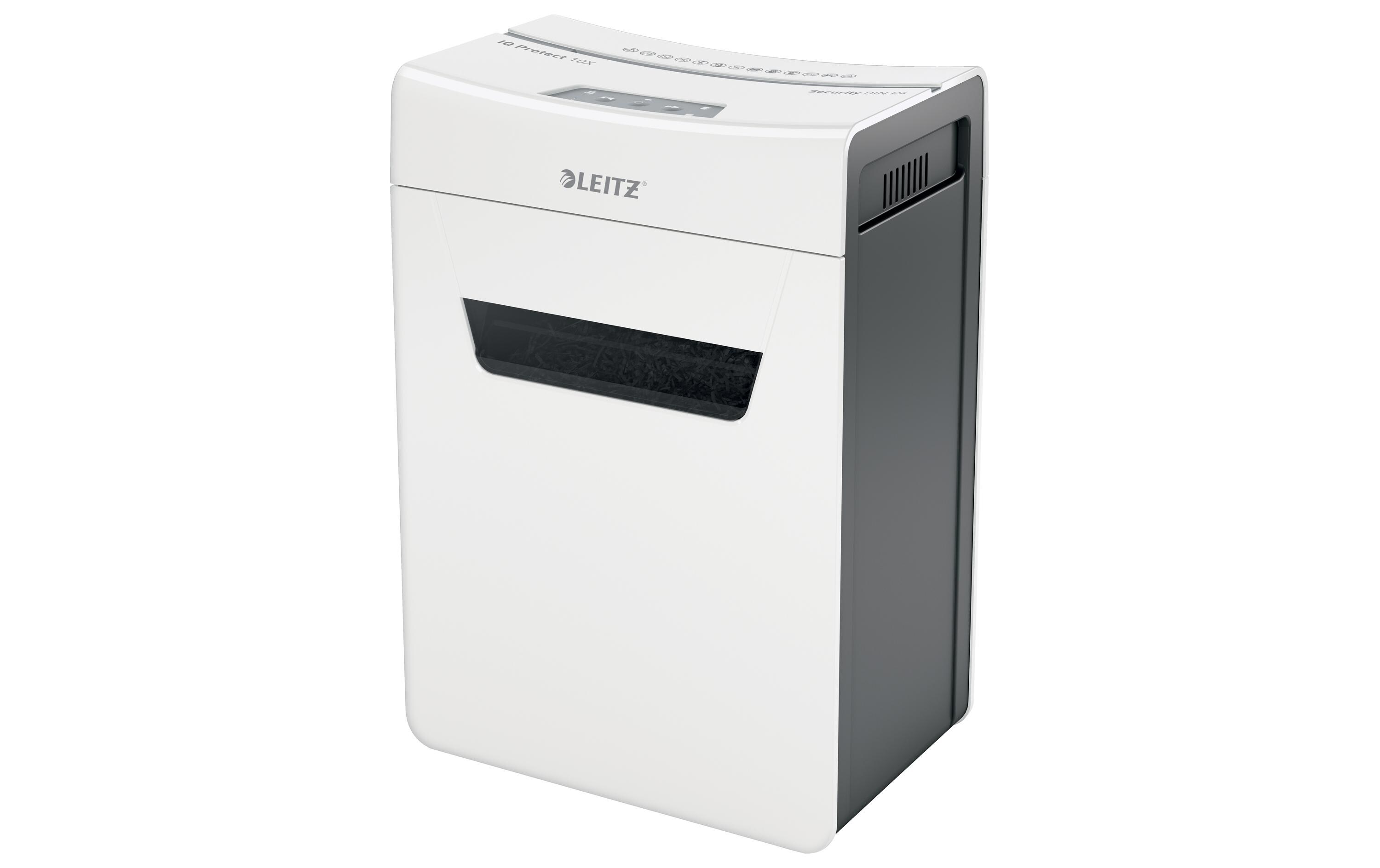 Aktenvernichter IQ Protect Premium 10X , P-4, 10 Blatt<br>Manueller Dokumentenvernichter mit Partikelschnitt für die sichere Vernichtung vertraulicher Unterlagen