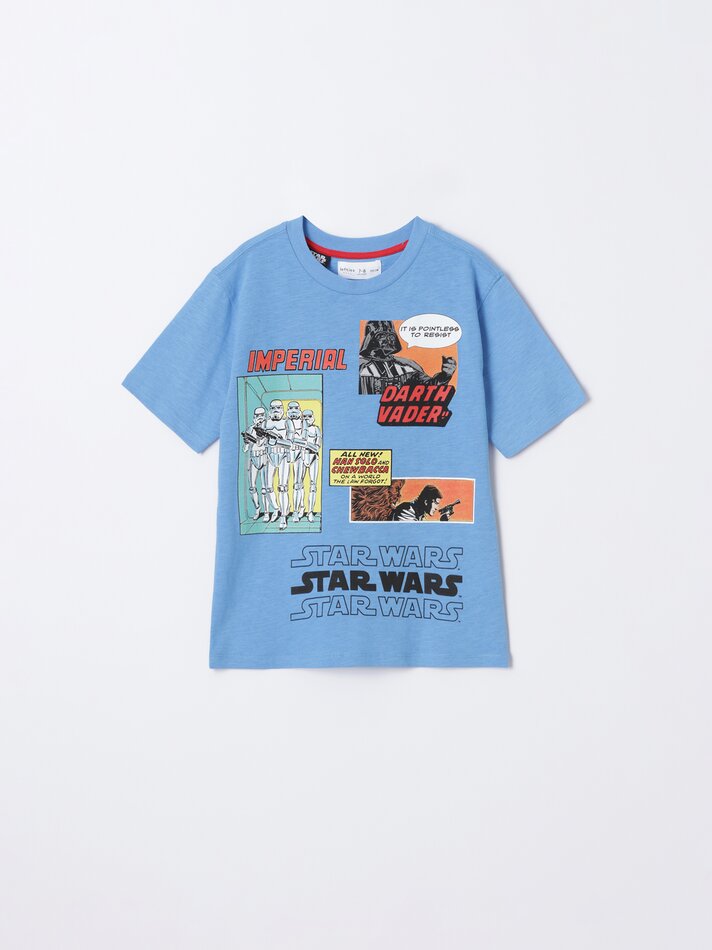 Camiseta Star Wars em Quadrinhos ©DS - Azul Claro