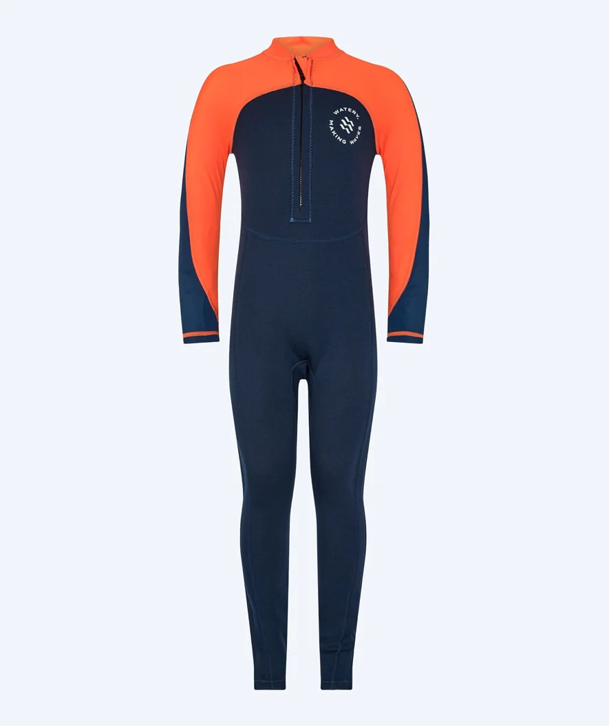 Watery UV våddragt til børn - Calypso Full-Body - Orange/blå