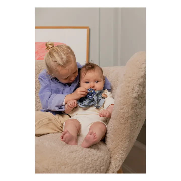 Bibs Tétines en caoutchouc naturel Bibs x Liberty - Set de 2 | Bleu ciel