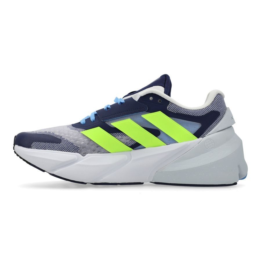 adidas Chaussures de Running Adistar 2.0 - Blanc/Bleu Marine/Gris/Lucid Lemon