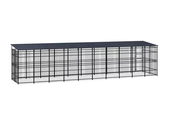 Chenil cage enclos pac noire 960 x 192 x 200 cm 02_0041753