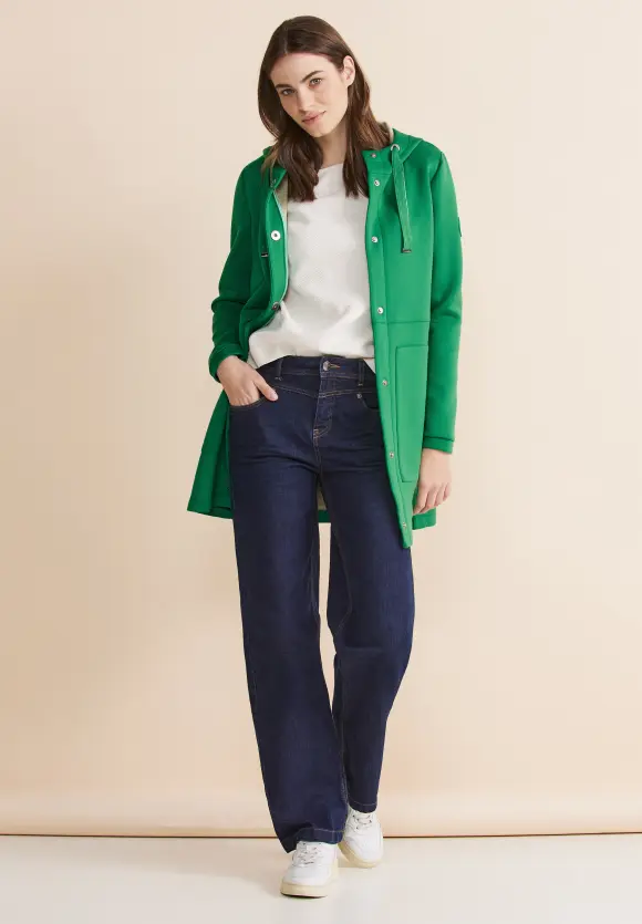 Softe Doubleface Jacke - arty green